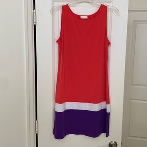 Donna Morgan - shift dress sleeveless - medium - gently worn - color block